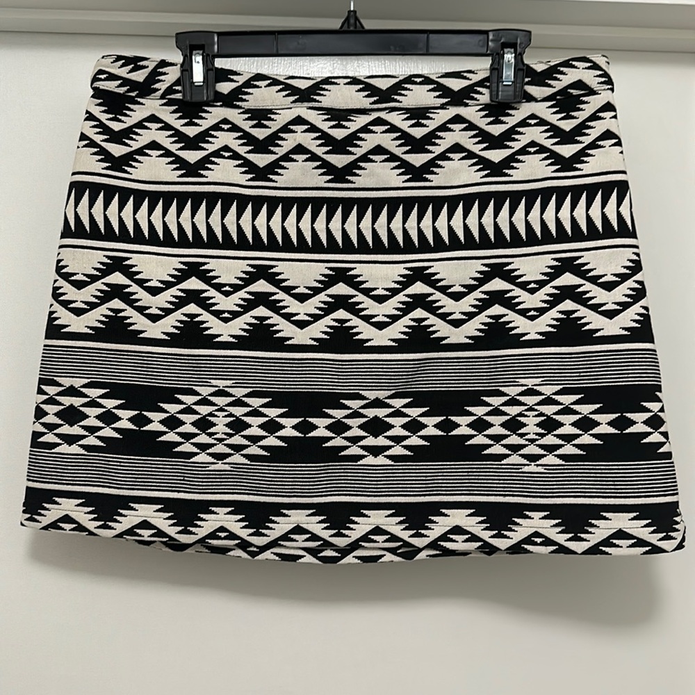 Topshop Geo Print, High-Waisted Skirt